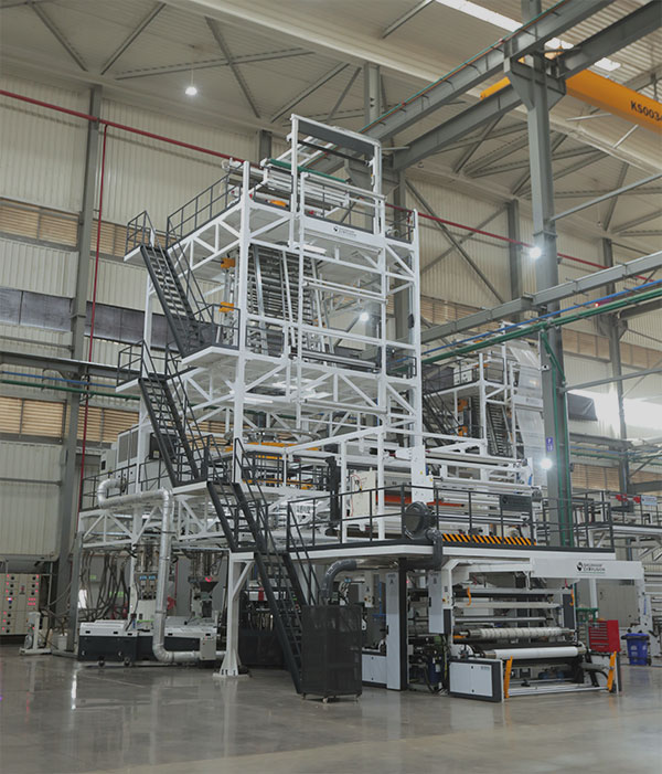 Three Layer Co-Extrusion Blown Film Machine